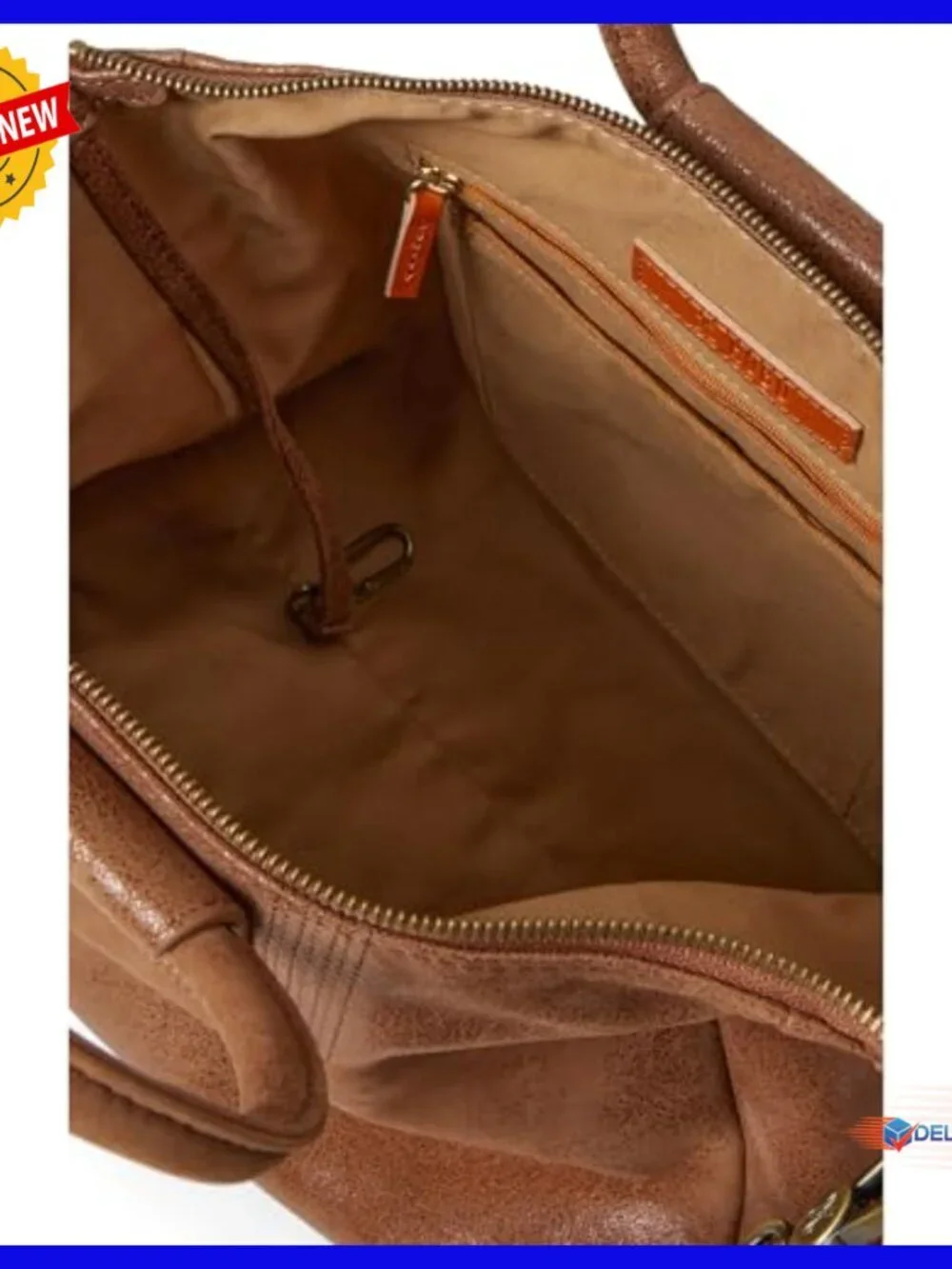 Leather Medium Satchel Crossbody Shoulder Bag with Multiple Pockets